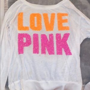 long sleeve pink shirt